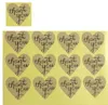 2021 300 adet / grup 32 * 38mm (1.26 "x 1.5") Kalp Şekli Teşekkür Siz Etiket Kraft Etiket Sticker DIY El Yapımı Hediye / Kek Pişirme Sızdırmazlık Sticker