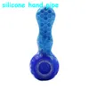 Smoke Tobacco Pipes Silicone Cigarette Smoking Pipe Hand Pocket Oil Herb Bee Spoon Pipess Wholesale