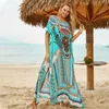 Strand DRES COVER UPS PRINTAAA DE BANHO PARA Praia Sarong Robe Plage Cover Tunika # Q661 210722