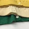 Crianças suéter cardigã de cor clara roupas infantis para hit the color gola redonda 210515