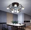 Modern Remote Control ceiling fan light bedroom dining room living electric integrated