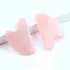 ROSE QUARTZ GUASHA CHIŃSKI SCROPING Narzędzie Masaż Masażer Ciała Gua Sha Board Terapia