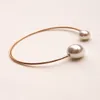 Yun Ruo, pulsera ajustable de doble perla de Color oro rosa, joyería fina de acero de titanio, venta al por mayor, regalo de cumpleaños para mujer Q0717