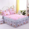 Laço Princesa Folhas Domésticas Têxtil Cama cama ColherSpread Colchão Capa De Poeira Com Pillowcase Cama Skirt Quality F0216 210420