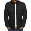 Mäns Jackor Vinter Män Jacka Zipper Coat Down Sport Solid Färg Stativ Krage Casual Trendy Menswear Outwear Kläder 2021