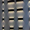 Duvar Lambası LED Alüminyum Açık Kapalı IP65 Yukarı Aşağı Beyaz Siyah Modern Ev Merdiven Için Yatak Odası Başucu Banyo Işık