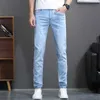 Business Fashion Stretch Denim Classic Style Men's Regular Fit Stragith Jeans Jean Trousers Male Pants Blue And Black 210716
