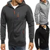 Casual Men Sweater Tops Winter Mäns Splice Cap med långärmad Zip Sweater Högkvalitativ stilfull design toppar tröja 210818
