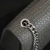 Klassieke klep crossbody kwast tas krokodil patroon ketting schoudertassen gewone portemonnee echt lederen meerdere kleuren hoge kwaliteit