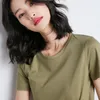 Kadın T-shirt 2021 Yaz Sonbahar Pamuk T-Shirts Dipler Dipli Çok Renkli Çok Renkler Büyük Boy Temel Moda Vahşi Kalın Üstler