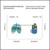 핀 브로치 쥬얼리 탐험 자연 숲 야외 캠 텐트 폐 모양 커피 컵 에나멜 브로치를 좋아하는 친구들을위한 친구 D 드롭 D