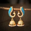 Dangle & Chandelier Vintage Peacock Decorated Bollywood Drop Earrings Women's Bohemian Wind Bell Shaped Fashion Wedding