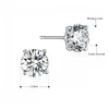 클래식 그레이트 레알 925 이어링 고급 포장 8mm 라운드 컷 CZ Crystal Jewelery Sterling Silver Stud Earring48093173675058