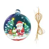 Sublimatie blanks houten kerst ornamenten houten hardboard ornament opknoping decoraties lege houten schijven met gaten voor festivals DIY ambachten decoratie