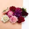 50 pcs 10 cm Rosas cabeça de casamento plantas decorativas de parede DIY decorações de natal para casa noiva broche flores artificiais barato