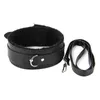 Nxy Adult Toys Sm Products Bdsm Sex Toys Bondage Faux Leather Neck Collar Sexual Stimulation Flirting Leash Sexy Restraint for Couples 1217