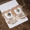 Dangle & Chandelier Shiny Rhinestone Chain Earrings For Fashion Women Jewelry Evening Party Show Statement Accessories