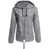 Women's Trench Coats Women's 2022 Explosion Zipper Hoodie Lightweight Outdoor Waterproof Raincoat Jacket Shirt