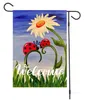 Flor de mariposa Bandera de jardín de primavera Bandera de patio de lino Impresión de doble cara Bandera de acción de gracias al aire libre Banderas 12 estilo T2I51935