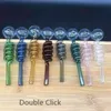 Hoge borosilicaat glazen pijp somking handwerk transparant met verschillende kleuren sigaretten accessoires willekeurige kleur