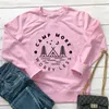 Felpe con cappuccio da donna Felpe da donna Camp More Worry Less Felpa Cute Women Manica lunga Camping Outdoorsy Pullover Streetwear