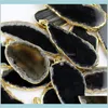 Ожерелья 10pcSlot Blue Quartz Crystal Pendant Agates Druzy Makulum Натуральный камень колье колье подвески ювелирные изделия, заставляющие женщин исцелять