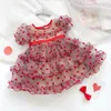 Yüksek Kalite Elbise Bebek Kız için 2021 Yaz Çocuk Kız Prenses Elbiseler Toddler Parti Giysileri