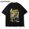 Tshirts Hip Hop Creative Plakaty Tees Shirts Streetwear Moda Casual Punk Rock Gothic T-shirt Harajuku Bawełniane Topy 210602