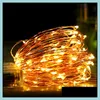 Decorações de Natal Fontes Festivas Home Garden10m 100 Fio de Cobre Operado LED String Fairy Lights Battery Modelo para festa de casamento XMA