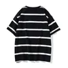 Bolubao Män Striped Kortärmad T-shirt Män Trendiga Sommar Hip Hop Retro Par Toppar Personlighet Bomull Kortärmad Man 210518