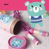 Спортивные игрушечные медведь бочонок пропуск скача для детей молодежь новичков, деревянная ручка, хлопковые веревки, милые животные