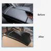 Accessoires pour BMW série 5 E60 autocollant en fibre de carbone style de voiture Console centrale rangement rangement accoudoir boîte protéger garniture de couverture