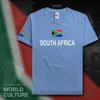 南アフリカのメンズTシャツファッションジャージ国立チーム新しい100％コットンTシャツミーティングフィットネス服ティージムカントリーZAF X0621