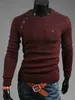 ZOGAA Męskie swetry Dorywczo O-Neck Swetover Knitwear z Odzież Kieszonkowy Jesień Solid Slim Pull Homme Cashmere Cienkie Sweter Topy 211018