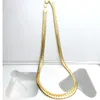 Ketens verbluffend 24k gouden authentieke gp 10mm slangenschalen slangenhuid ketting massief cuban link ketting heren 24 "2453