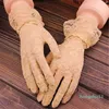 Lace Gloves For Women Driving Sun Protection Short Sexy Ladies Elastic Dress Party Prom Costume Mittens Gifts Five Fingers