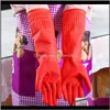 Plats de cuisine de cuisine chaude hivernale jetable nettoyage étanche à manches longues en caoutchouc gants en latex outil xp28q kx9iz