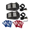 Espelhos de motocicleta 175quot 2quot vista traseira lateral quadro de três cores espelho retrovisor com produtos de luz LED para UTV ATV8346472