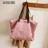 Cross Body High Capcity Cotton Fabric Bucket Bags For Women Large Shoulder Crossbody Female Shopping Casual Totes