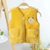 Flanel baby peuter jongens meisjes vest warm vest herfst kids kinderen jas mouwloze fluwelen vest babykleding 210818