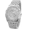 Horloges zilvergoud herenhorloges topmerk klok diamant metalen band analoog quartz uur mode pols masculino230D