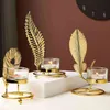 Estilo europeo Moderno Decoración de la casa Accesorios de oro amarillo Hoja de hoja con forma de vela Restaurante El salón Dormitorio 210722