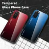 Cell Phone Cases Tempered Glass Gradient Color Cover Cases For iPhone 13 Pro Max 12 Mini XR e S20 Plus S21 Ultra Note 20 A72 A52 5G A51 A71 IZ8P