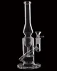 11 inch waterpijpglas waterleiding recycler bong roken bubbler rechte basis groen, lichtblauw, donkerblauw, heldere kleuren