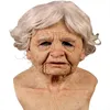 Party Decoration Old Man Scary Face Mask Halloween Masks For Costume Masquerade Cosplay Grandpa Full Head Latex Masker223Y