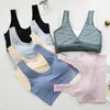 Kobiety Lateksowa Bielizna U-Koronkowa Kamizelka Bez Szwu Kamizelka Lodowa Zawijana Klatka piersiowa Non-Wire Sport Bra Ladies Yoga Fitness Running H55 Outfit