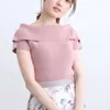 Japan Stil Süße Alle Match Frauen Tops Moda Zurück Bogen Dekoration Pullover Einfache Büro Dame Slim Fit Frühling Sommer Pullover 210525