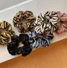 Büyük Bağırsak Saç Bağları Halklar Scrunchies Kadın Zebra-Şerit Scrunchie Elastik Kauçuk Bantlar Kız Hairbands At Kuyruğu Tutucu Aksesuarları