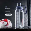 1800 ml Large Capacity Water Bottle Gym Fitness Kettle Outdoor Camping Cycling Mountaineering Measuring Pipette Sports Bottle 210917