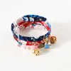 Cat Collars & Leads Pet Collar Cute Daisy Flower Pattern Bell Adjustable Dog Ribbon For Safety Neck Ring